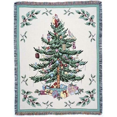 Peel Forest Vintage verzierte Weihnachtsbaum-Decke, Überwurf, Geschenk, Winterurlaub(50"X60")… Cover