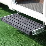 Aéttézoe Wohnmobil Trittstufen Fußmatte: Verstellbare Antirutsch-Teppiche für Trittstufen | Schnellbefestigung & Wetterfest (Grauton)