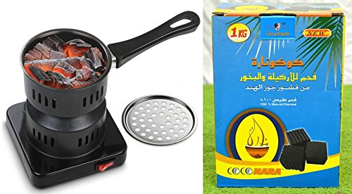 Nara Fornello Elettrico + CARBONCINI al Cocco 1 kg Alta QUALITA Narghilè