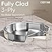 CAROTE 14pcs Pots and Pans Set, Stainless Steel Cookware Set Detachable Handle, Induction Kitchen Cookware Sets with Removable Handle, RV Cookware Set, Oven Safe, Camping Cookware, White