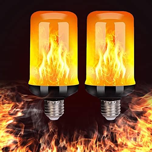 Flame Lamp | Flame Effect Bulb | LED Flickering Light Bulb, 4 Lighting Modes Indoor/Outdoor Decorative Atmosphere LED Lamps for Home / Garden / Halloween / Christmas, 5W E27 Flame Bulb (2 Pack)