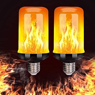 Flame Lamp | Flame Effect Bulb | LED Flickering Light Bulb, 4 Lighting Modes Indoor/Outdoor Decorative Atmosphere LED Lamps for Home / Garden / Halloween / Christmas, 5W E27 Flame Bulb (2 Pack)