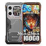 Blackview Xplore X1 5G Outdoor Handy ohne Vertrag Android 15, 36GB+256GB/2TB 10000mAh Baustellenhandy, 6,78" FHD+ Doppelbildschirm, 108MP+50MP, Outdoor Smartphone Wasserdicht/NFC/OTG/Gemini AI,Orange