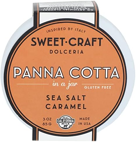 Sweetaly Dolceria RFG Panna Cotta, Sea Salted Caramel, 3 Oz