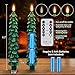ZLCYFJIXV 4 Pack Flameless Christmas Tree Candles with Remote, 9.8” LED Battery Operated Taper Candles, Green 3D Flickering Candlesticks for Holiday Home Decoration (Green)