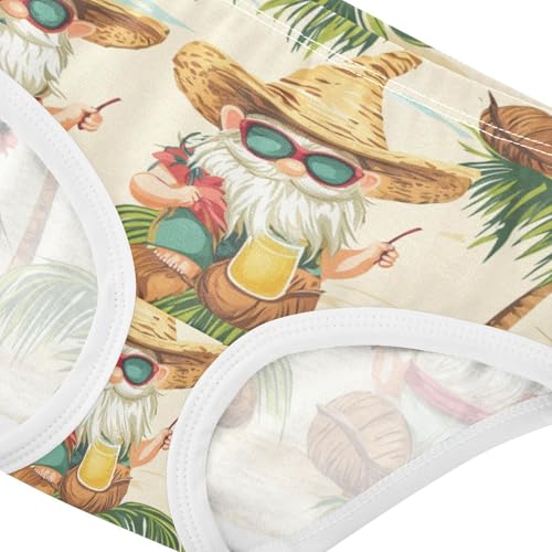 ZZKKO Summer Vacation Gnome Girls Underwear Toddler Panties for Girls Comfort Brief Size 2T-8Y3