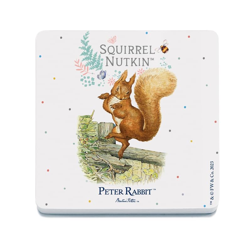 Decorative Coaster (10 x 10 cm) - Beatrix Potter - Squirrel Nutkin