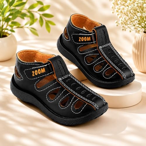Image of ZOOM Sandals Casual Fisherman Adjustable Sporty Summer Closed Comfortable Toe Sandals with Premium PU Padding For unisex kids-pack of 1(9 Months-4.5 Years)