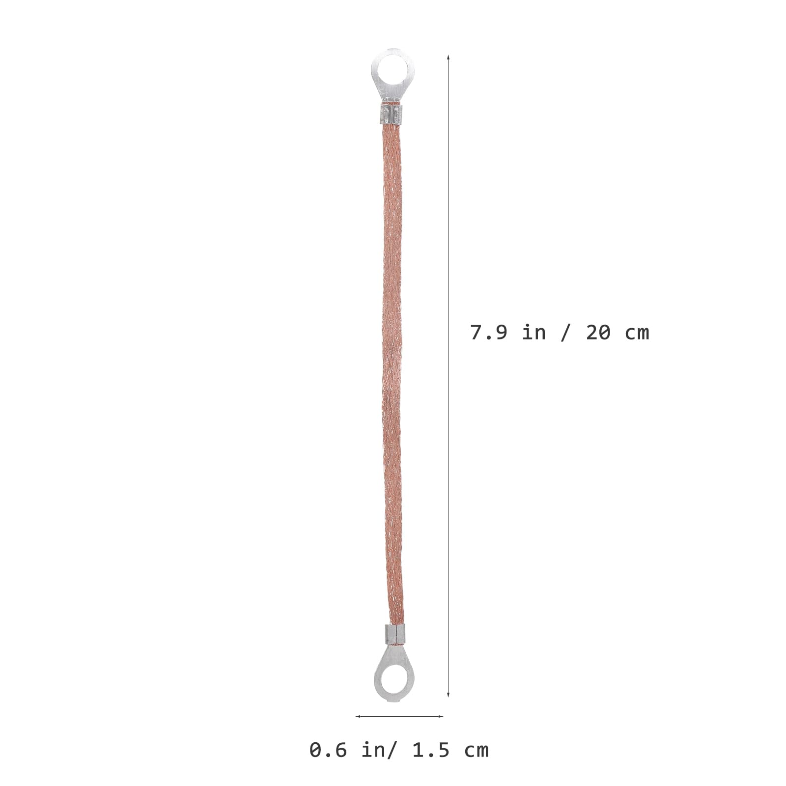 TEHAUX 100pcs Flat Yellow Braided Copper Ground Cable, Universal Grounding Kit for Automotive Engine Electrical Systems Connections