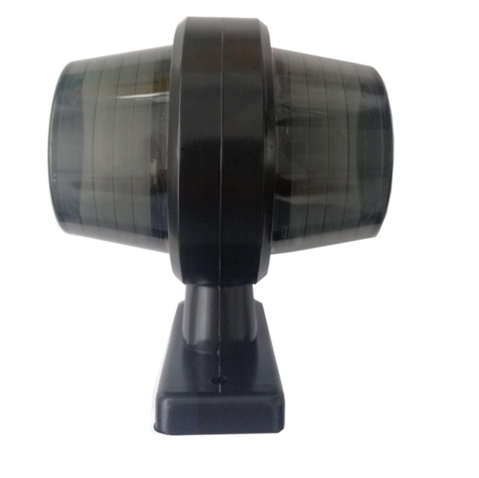4 Feux de Gabarit et d’Encombrement LED 12V 24V Blanc Rouge Cabochon Fumé/Teinté Feux de Position Latéraux Coudé Court en Caoutchouc Camion Caravane Remorque Véhicule Agricole Utilitaire