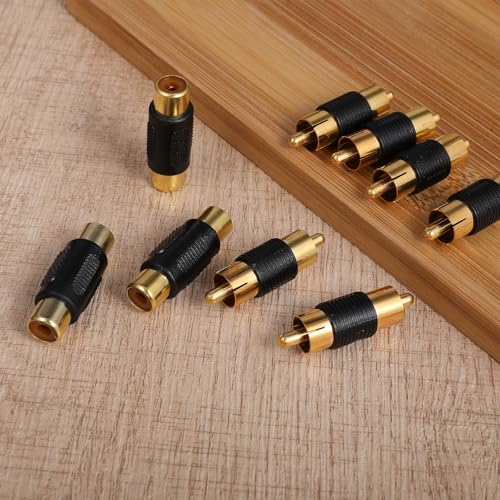 Adaptador RCA FdcZeyxior 6 unidades Coupler Macho y Hembra miniatura 2