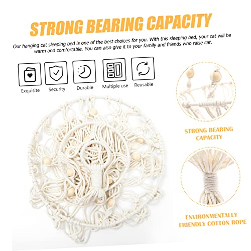 Abaodam 4 Pcs rede de estimação ninho de balanço de gato cama de parede para gato brinquedos para cã