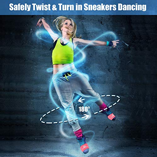 Dance Shoe Socks on Smooth Floors Over Sneakers,Smooth Pivots and Turns to Dance on Wood Floors Protect Knees2