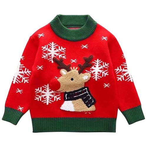 Pull en tricot de Noël pour enfants vêtement chaud manches longues