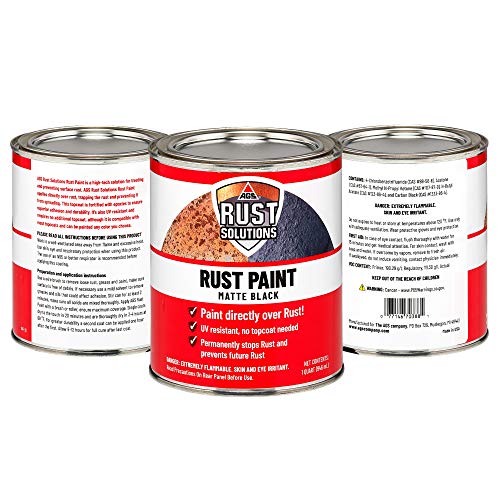 Rust Paint, Matte Black Finish, 32 Fluid Ounces, Pack of 1