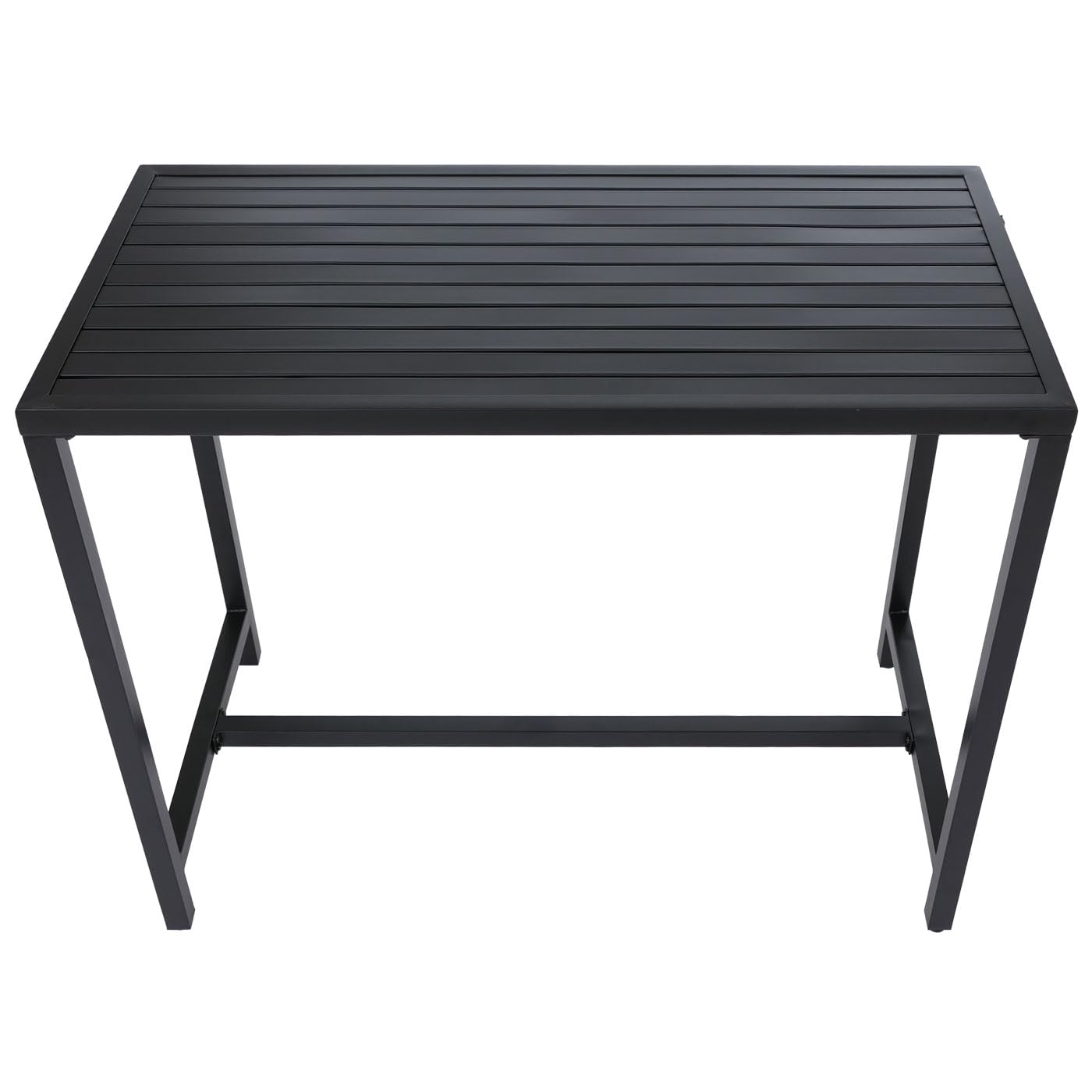 Mendler HWC-P91 - Mesa alta (metal, 105 x 130 x 65 cm), color antracita