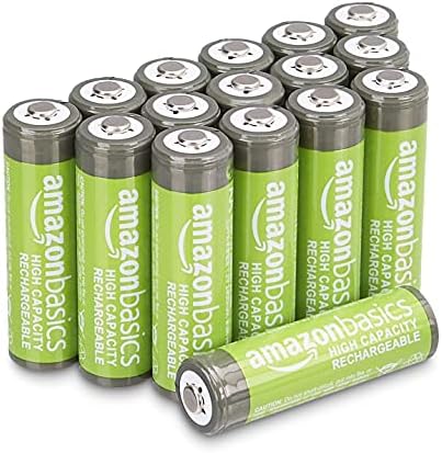 Amazon Basics AA High-Capacity Rechargeable Batteries 2400mAh (12-Pack) Pre-charged