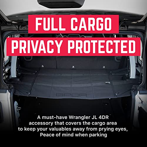 Image of GPCA Cargo Cover for Jeep Wrangler 2018-2026, JL 4-Door Softtop Reversible