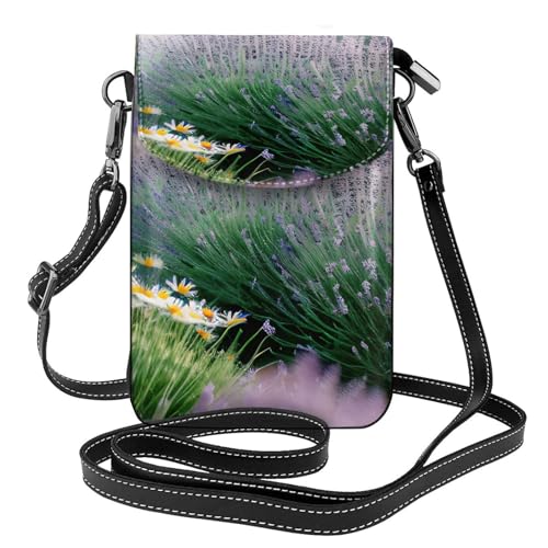 Sac téléphone lavande en cuir pour vos balades et sorties légères