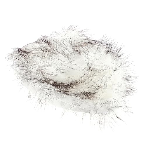 Beaupretty Fluffy Faux Fur Hat for Women Stylish Cold Weather Cap Warm and Design for Easy to White