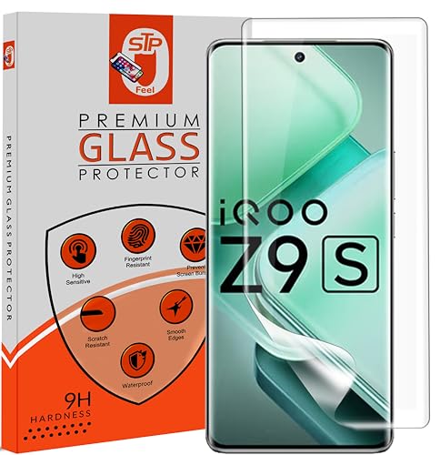 Image of STP FEEL 1 Pack Unbreakable Membrane Screen Protector Guard Compatible For IQOO Z9s 5G / IQOO Z9s Pro 5G | Hydrogel Membrane Ultra Smooth Touch with Finger Print Support - HD /3 Months Warranty