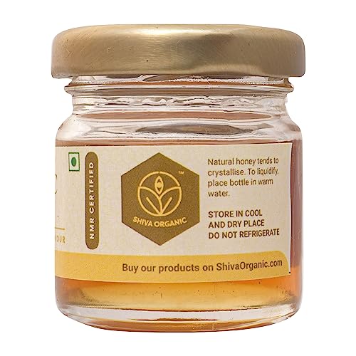 Image of Shiva Organic Raw Organic Certified Honey 50g | 100% Pure NMR Tested | Raw and Unprocessed