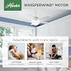 Hunter 44 inch Indoor Ceiling Fan with LED Light - White Ceiling Fan with Pull Chain, For Bedroom, Living Room, or Kitchen, Standard Mount, No Remote, 5 Blades - Swanson 50905, Fresh White