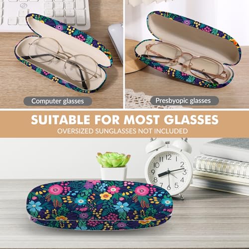 Image of Glasses Case Hard Shell,Portable Protective Eyeglasses Case, Eyeglass Holder Box with Cleaning Cloth, for men women