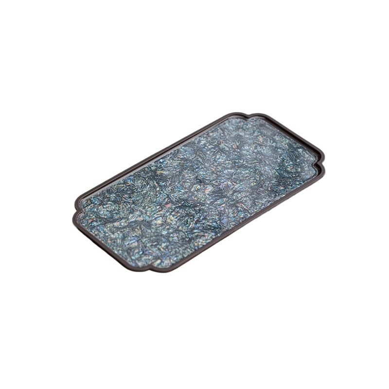 CKKNILV Tea Set Rectangular Single-Layer Dry Tea Tray for Home Use, Tea Ceremony Office Coffee Table Tea Table Tea Tray Chinese Tea Set (A)