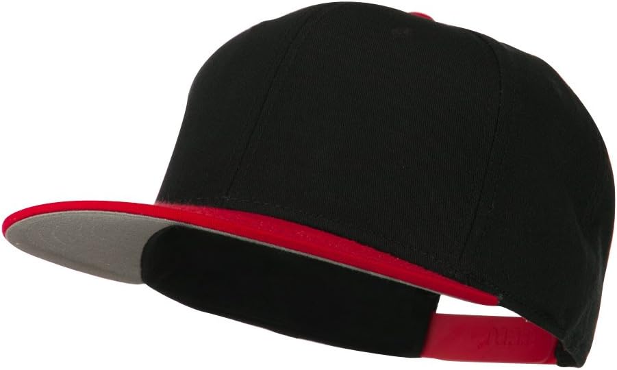 Two Tone Superior Cotton Twill Flat Bill Snapback Cap