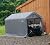 ShelterLogic 6' x 10' x 6' Shed-in-a-Box All Season Steel Metal Peak Roof Outdoor Storage Shed with Waterproof Cover and Heavy Duty Reusable Auger Anchors