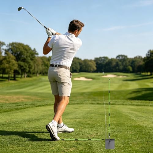 Support de bâtons d'alignement de golf pliable réglable en métal pour swing