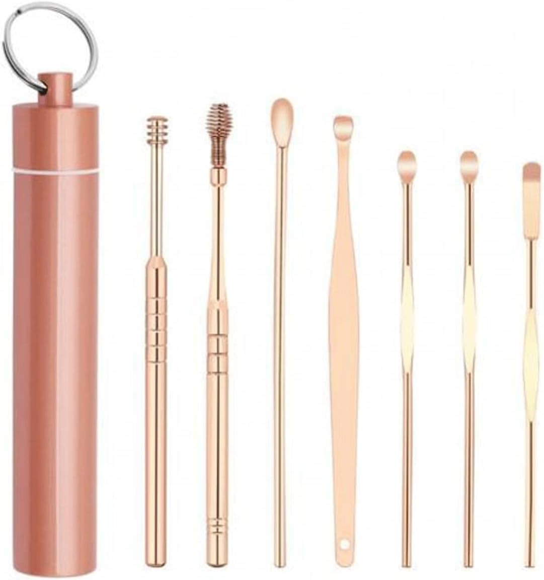 Earwax Removal Ear Wax Pickers Stainless Steel Earpick Remover Curette Pick Cleaner Spoon Care Clean Tool(Silver)