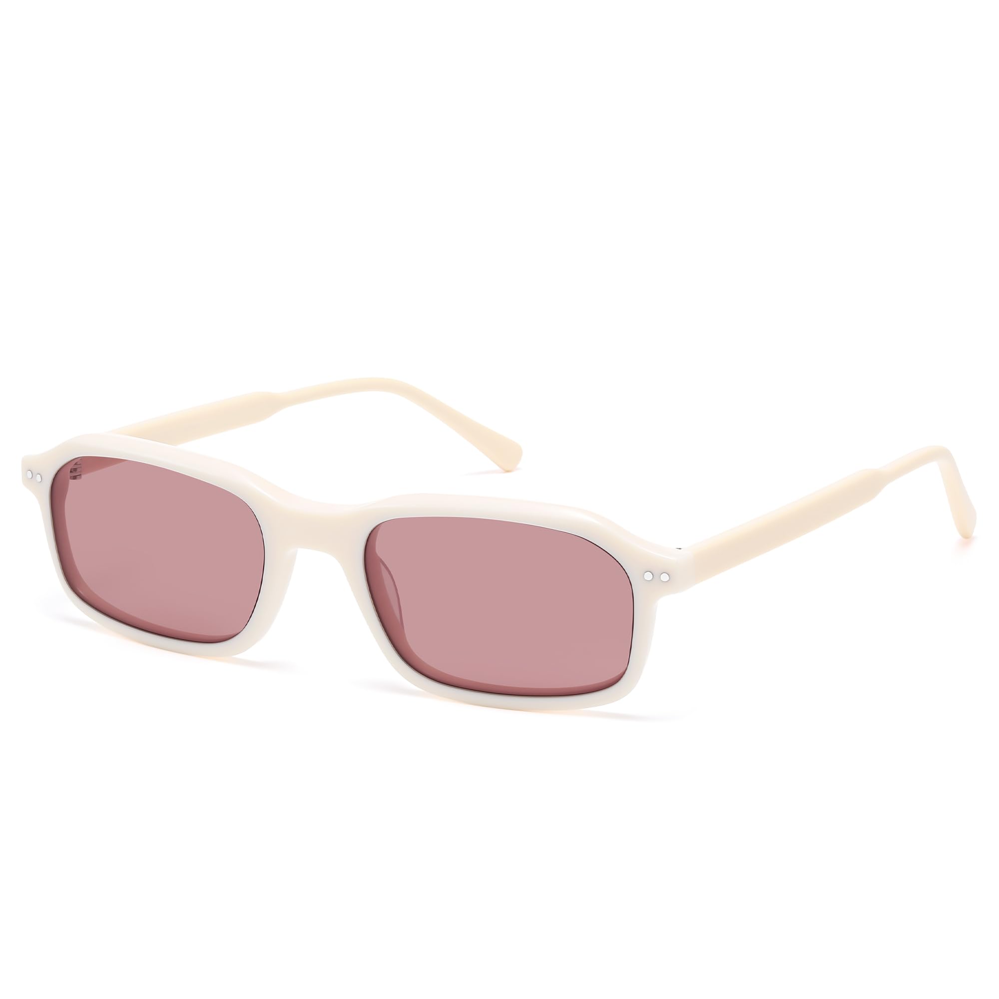 Classic rectangle Polarized Sunglasses for Women Men, Retro Acetate Frame with Polarized Lenses UV Protection