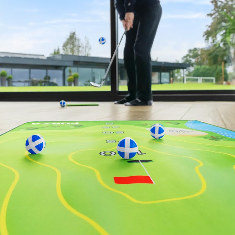FORZA Chip and Stick Golf Game | Indoor and Outdoor Chipping Mat - Golfing Fun for All the Family [3 Sizes]