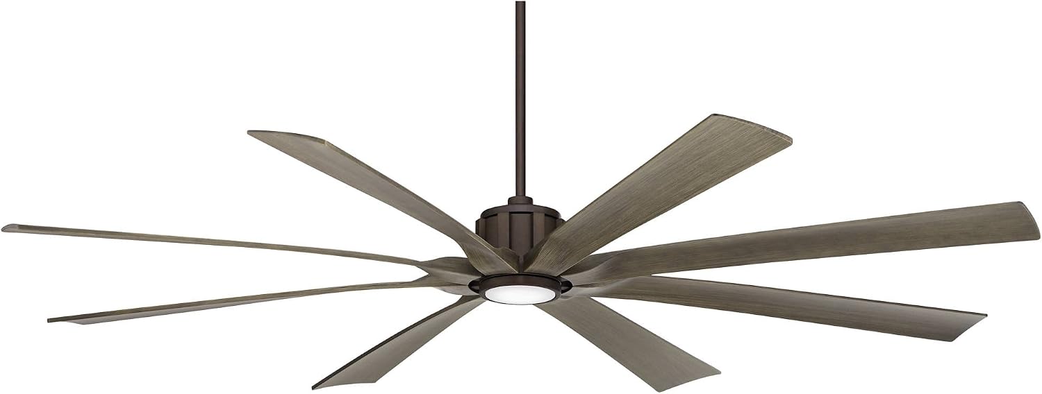 Possini Euro Design 80" Defender Rustic Farmhouse Indoor Outdoor Ceiling Fan with Dimmable LED Light Remote Control Oil Rubbed Bronze Damp Rated for Patio Exterior House Porch Gazebo Garage Barn