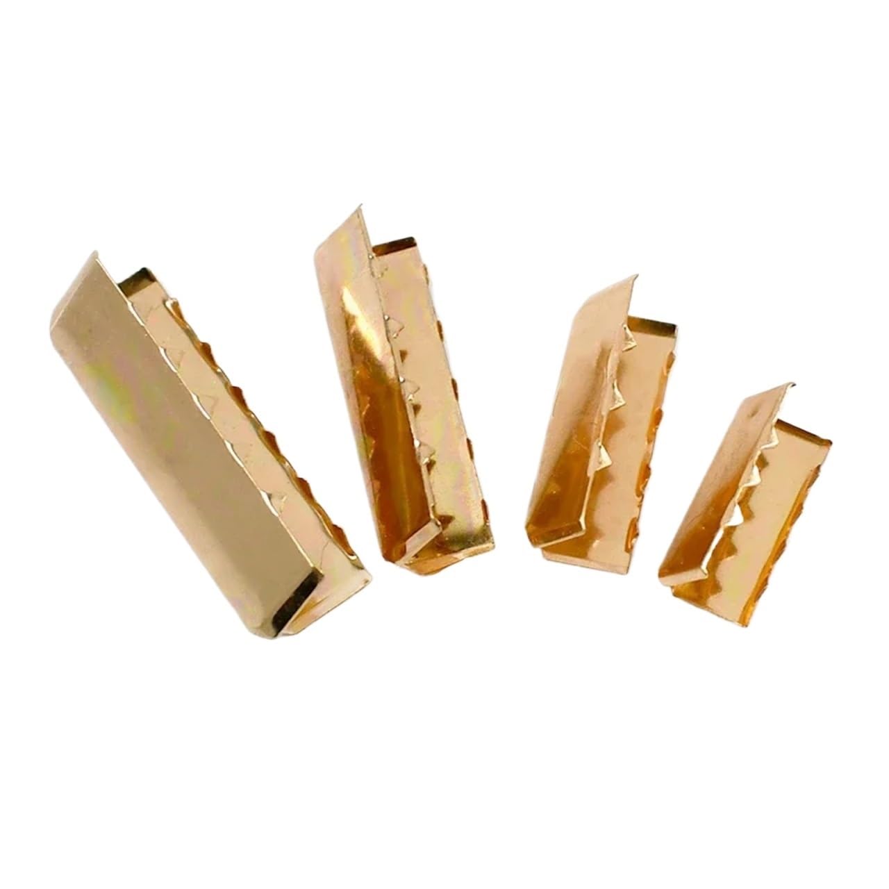 PVUVTNAHW 50Pcs Metal Strap Buckle For Sewing Pants Belt Zipper Tail Clip Webbing End Clasp Buckles DIY(LightGold,38mm)