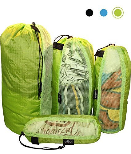 Raqpak Stuff Sack, Set di 4 sacchetti con chiusura...