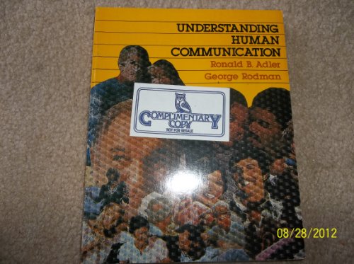 Understanding Human Communication 0030594685 Book Cover