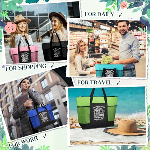 Image of 6 Pcs SLP Month Appreciation Tote Bags with Mesh Pocket for Women Thank You Graduation Gift for Speech Therapist