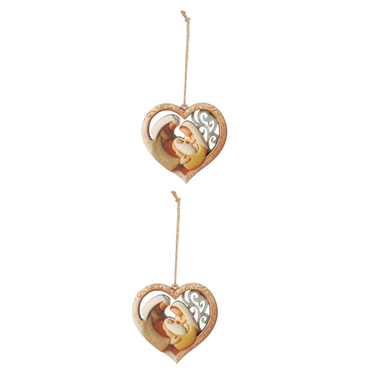 LIFKOME Liebe Anhänger Heilige Familie Krippe Ornament Weihnachtsbaum-anhänger Wanddekoration Für Zu Hause Heilige Familie Weihnachtsschmuck Wandkunst-anhänger Für Zu Hause Hölzern