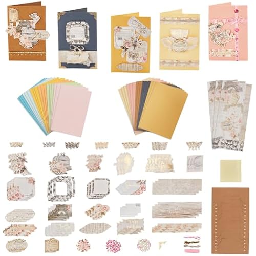AHANDMAKER DIY Envelope & Card Making Kits for Adults, Handmade Greeting Card Sets Make Your Own Card Crafts for Teacher Appreciation Festival Mother's Day Christmas Birthday Classroom Exchange Gift