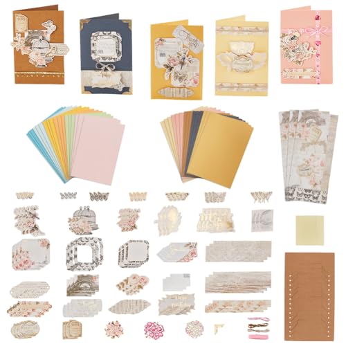 AHANDMAKER DIY Envelope & Card Making Kits for Adults, Handmade Greeting Card Sets Make Your Own Card Crafts for Teacher Appreciation Festival Mother's Day Christmas Birthday Classroom Exchange Gift by AHANDMAKER - Used condition - US$13.63