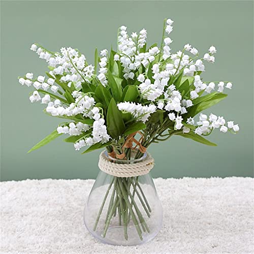 Ldchnh 12Pcs Artificial Flower Bellflower Lily Plastic Home Soft Decoration Plant Wall Wedding Green #TOP3
