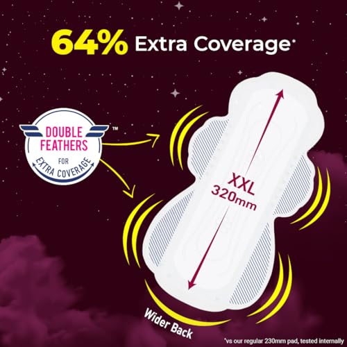 Paree Super Nights Sanitary Pads for Women (Trifold) |XXL-30 Pads|Double Feathers|Quick Absorption|Disposable Covers|Wide Coverage|Leakage... - Image 5