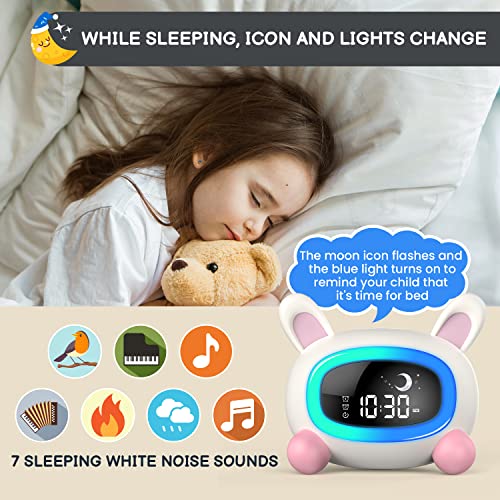 Aicofun Kids Clock, Alarm Clock For Kids, Ok To Wake Clock For Kids, Kids Training Clock With Music And Night Light, Kids Clocks For Bedrooms (Rabbit) #TOP5