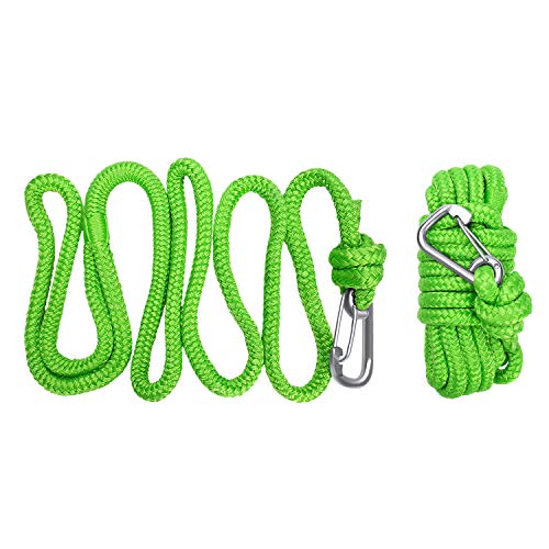 Green Floating Polypropylene Dock line Provide The Stainless Snap Hook and Incredible 12