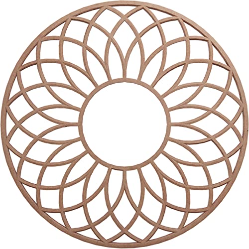 Image of Ekena Millwork 16 inchOD x 5 1 /2 inchID x 3 /8 inchT Cannes Wood Fretwork Pierced Ceiling Medallion, Wood (Paint Grade)