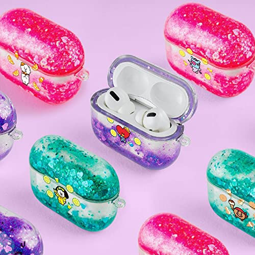 Bt21 Bling Aqua Compatible With Apple Airpods Pro Case, Wireless Charging [Official Merchandise] (Jelly Candy_Mang) #TOP2
