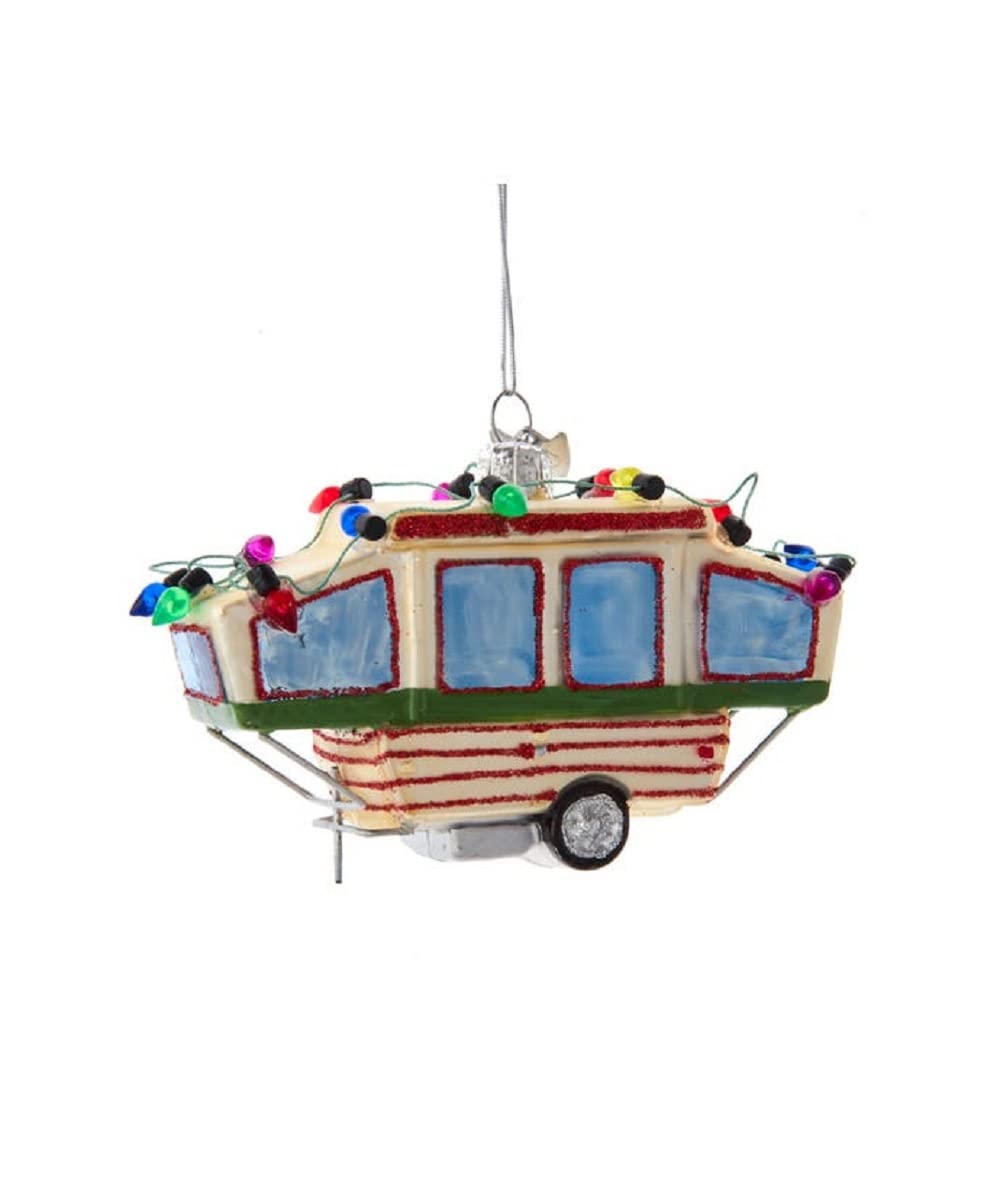 Bandiera Americana in Vetro con Aquila Kurt Adler - H 8 cm - Il